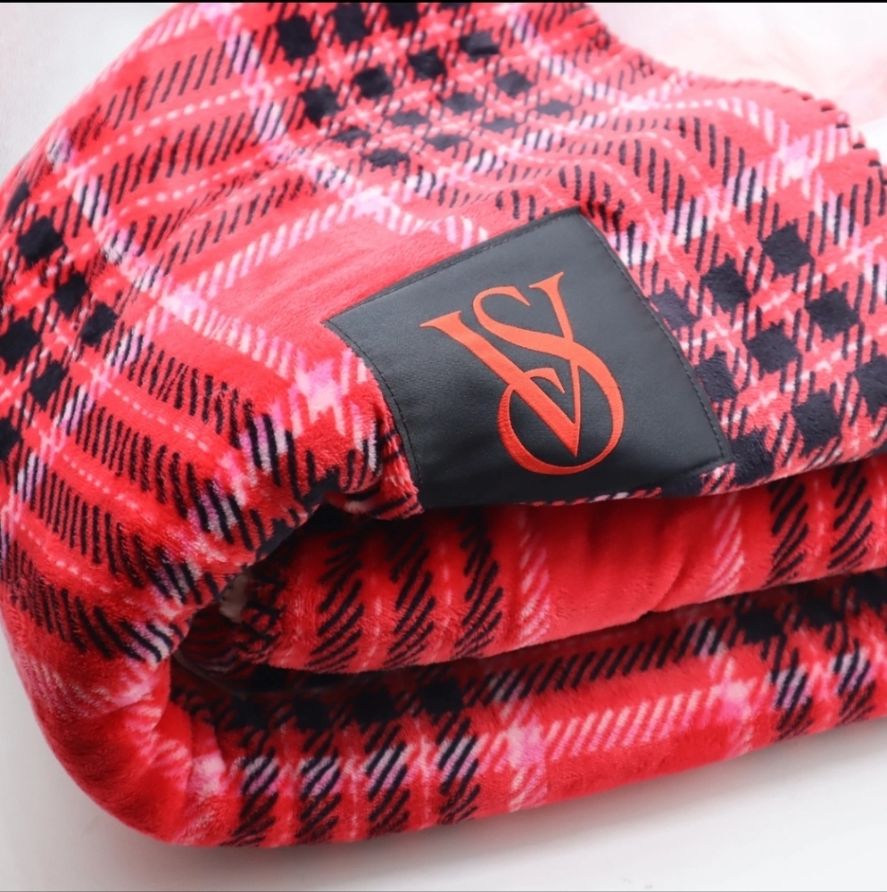 Victoria's Secret Red Plaid Blanket